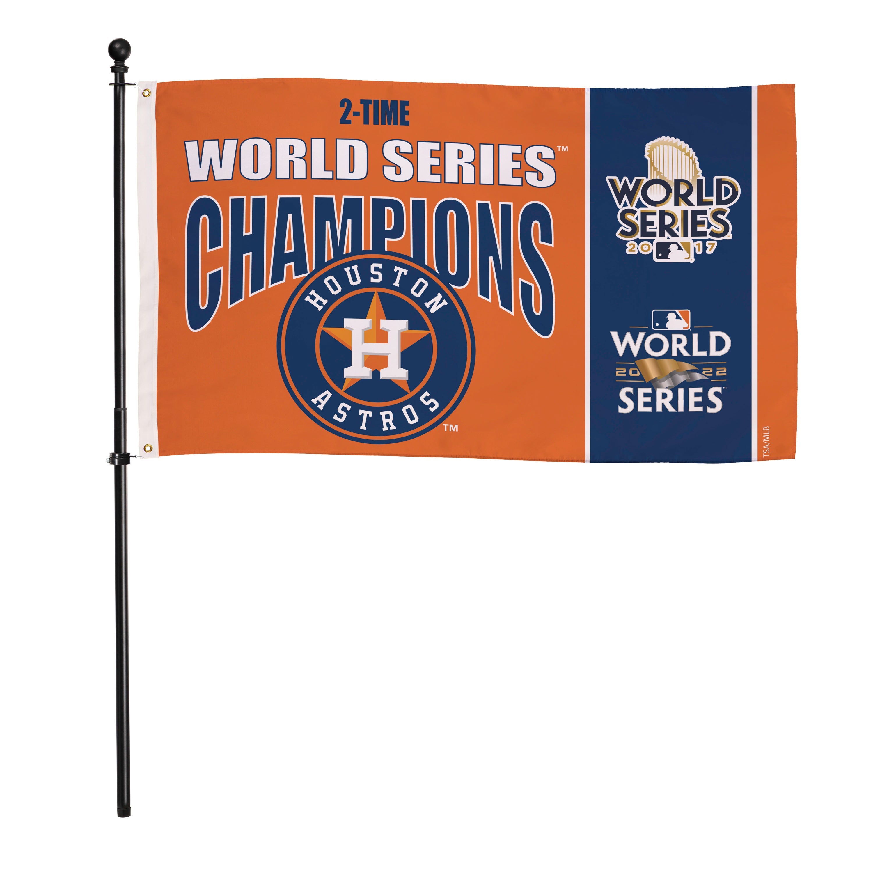 Houston Astros Single Sided Flag w/ 2 Grommets, 3'x5' Multi Win Flag