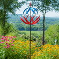 85"H Wind Spinner, Patriotic Stars