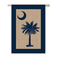 South Carolina Palmetto House Burlap Flag