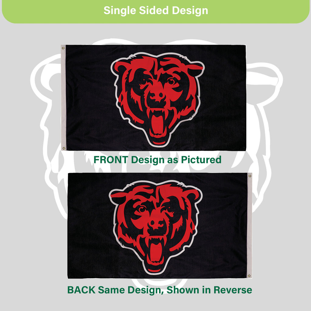 Chicago Bears Single Sided Estate Flag with 2 Grommets 3'x5'