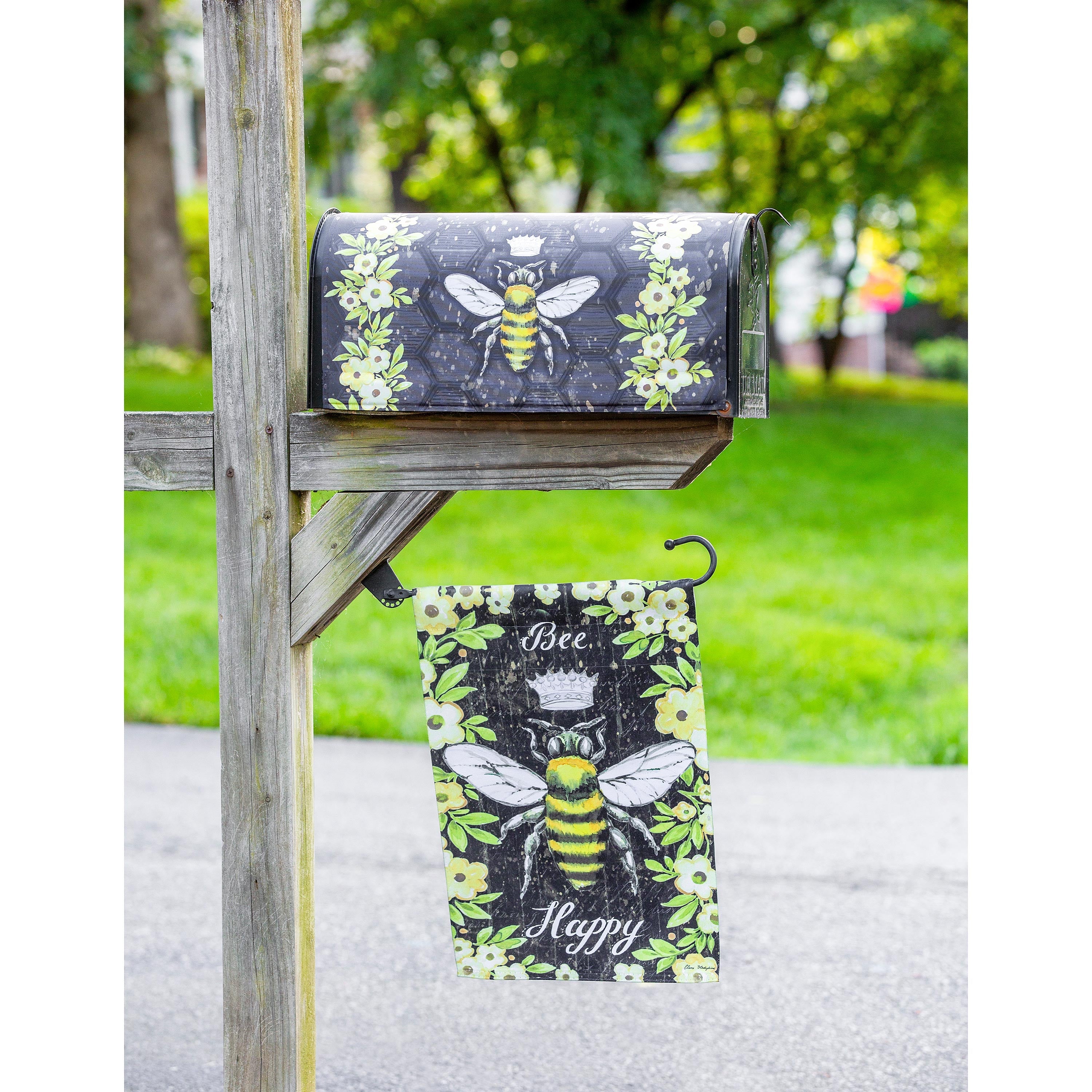 Bee Happy Queen Bee Garden Suede Flag