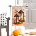 Pumpkin Lanterns Garden Burlap Flag
