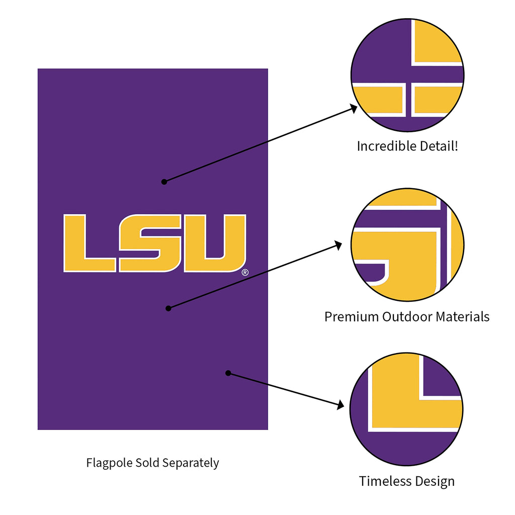 Louisiana State University Applique House Flag