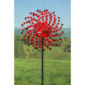 75"H Wind Spinner, Crimson Bubbles