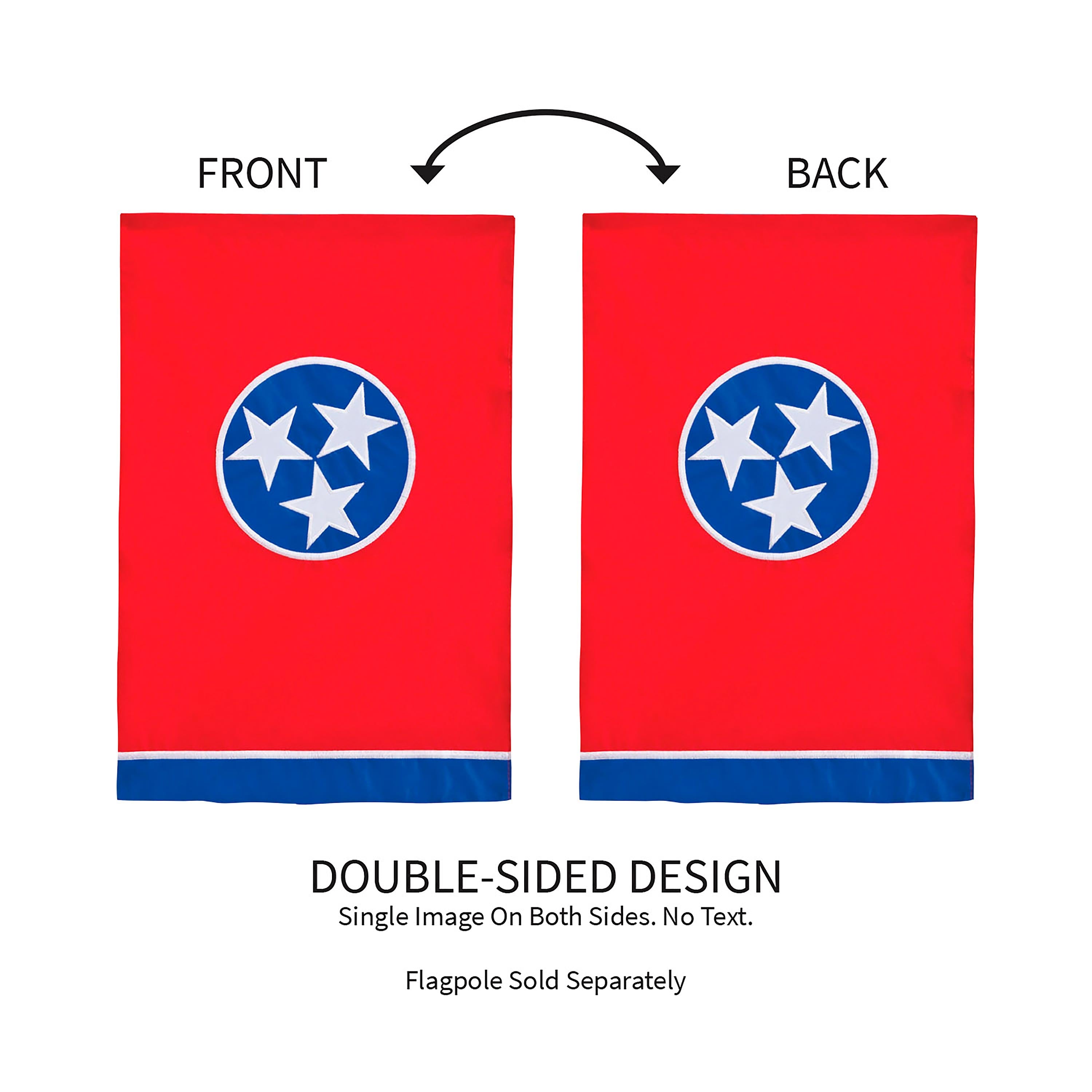 Tennessee State Flag Garden Applique Flag