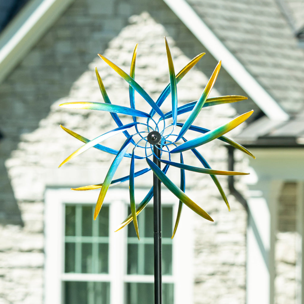 Metal Whirlwind Wonder Wind Spinner 75"H