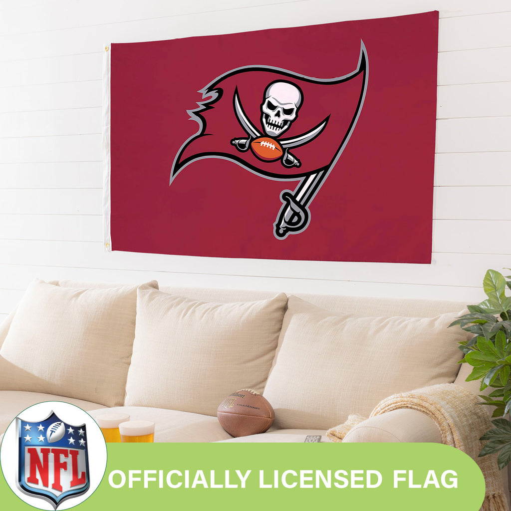 Tampa Bay Buccaneers Single Sided Flag w/ 2 Grommets, 3'x5'