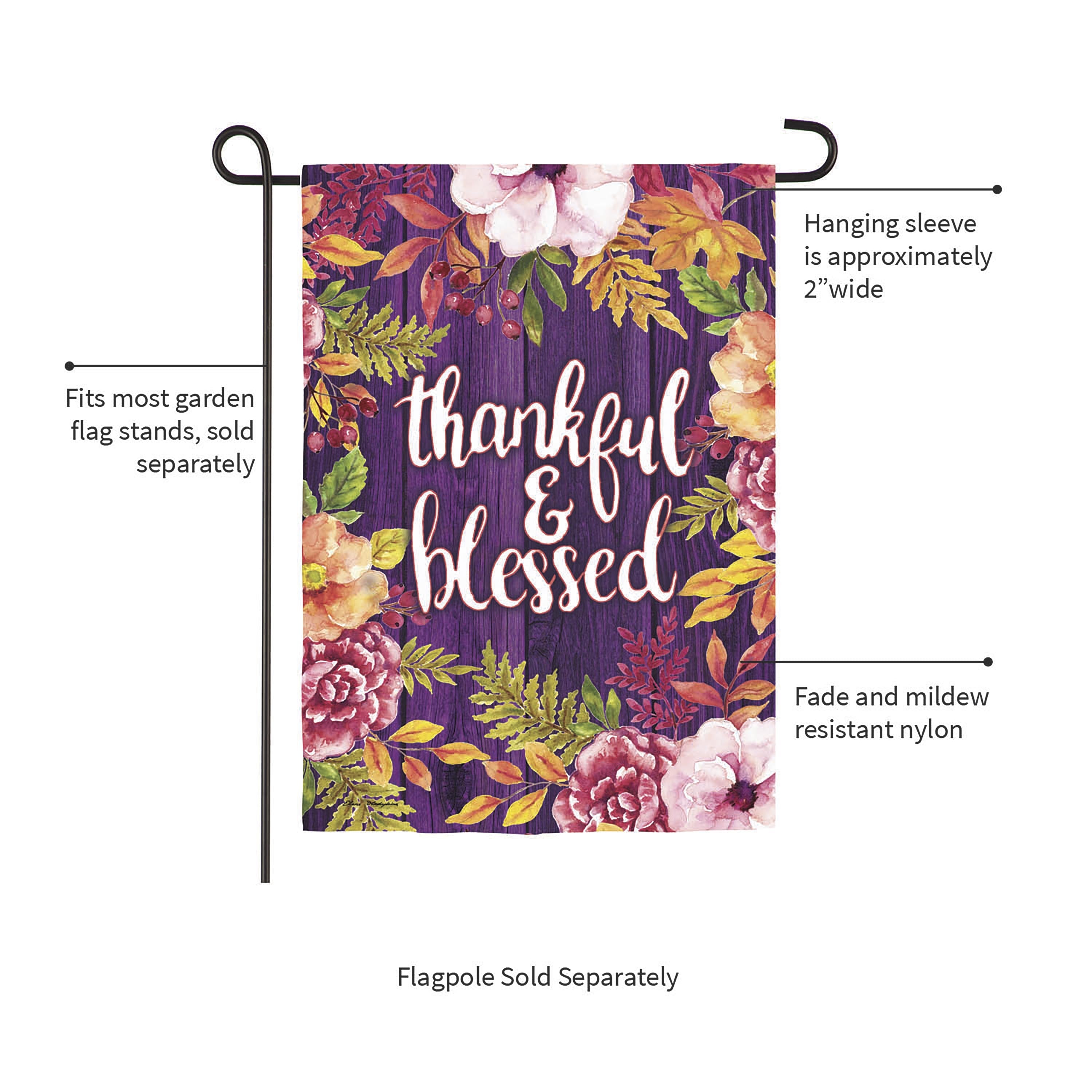 Blessed Moire Garden Flag