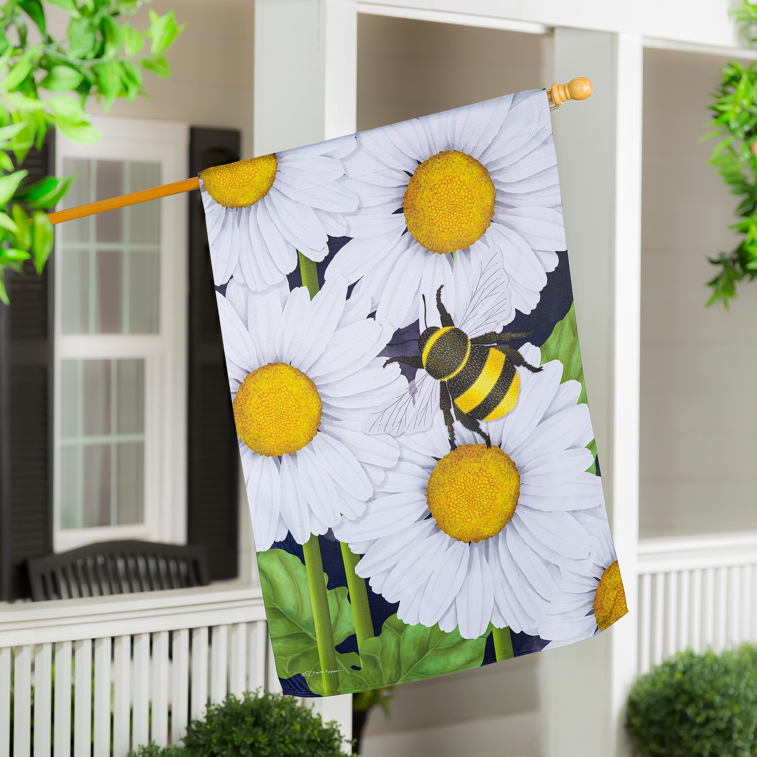 Let's Hang Out Suede House Flag