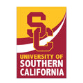 University of Southern California Burlap Flag House Size