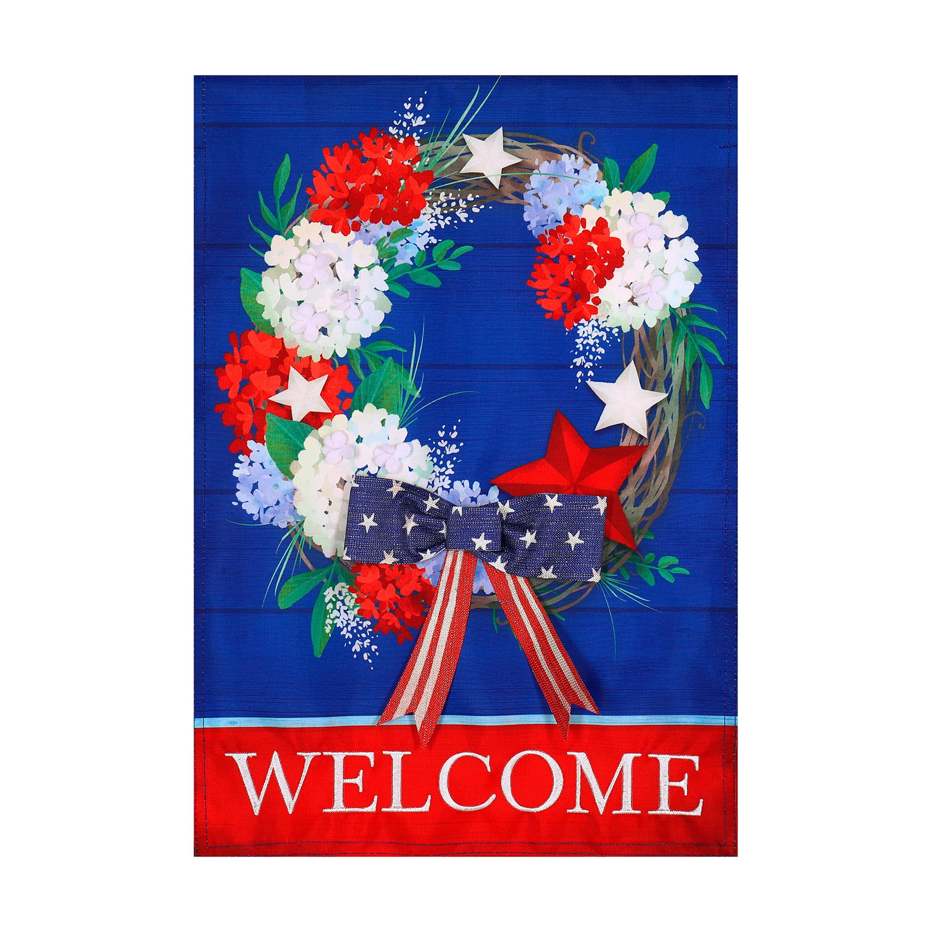 Patriotic Wreath Garden Flat