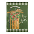 Let It Snow Sleigh Suede Garden Flag