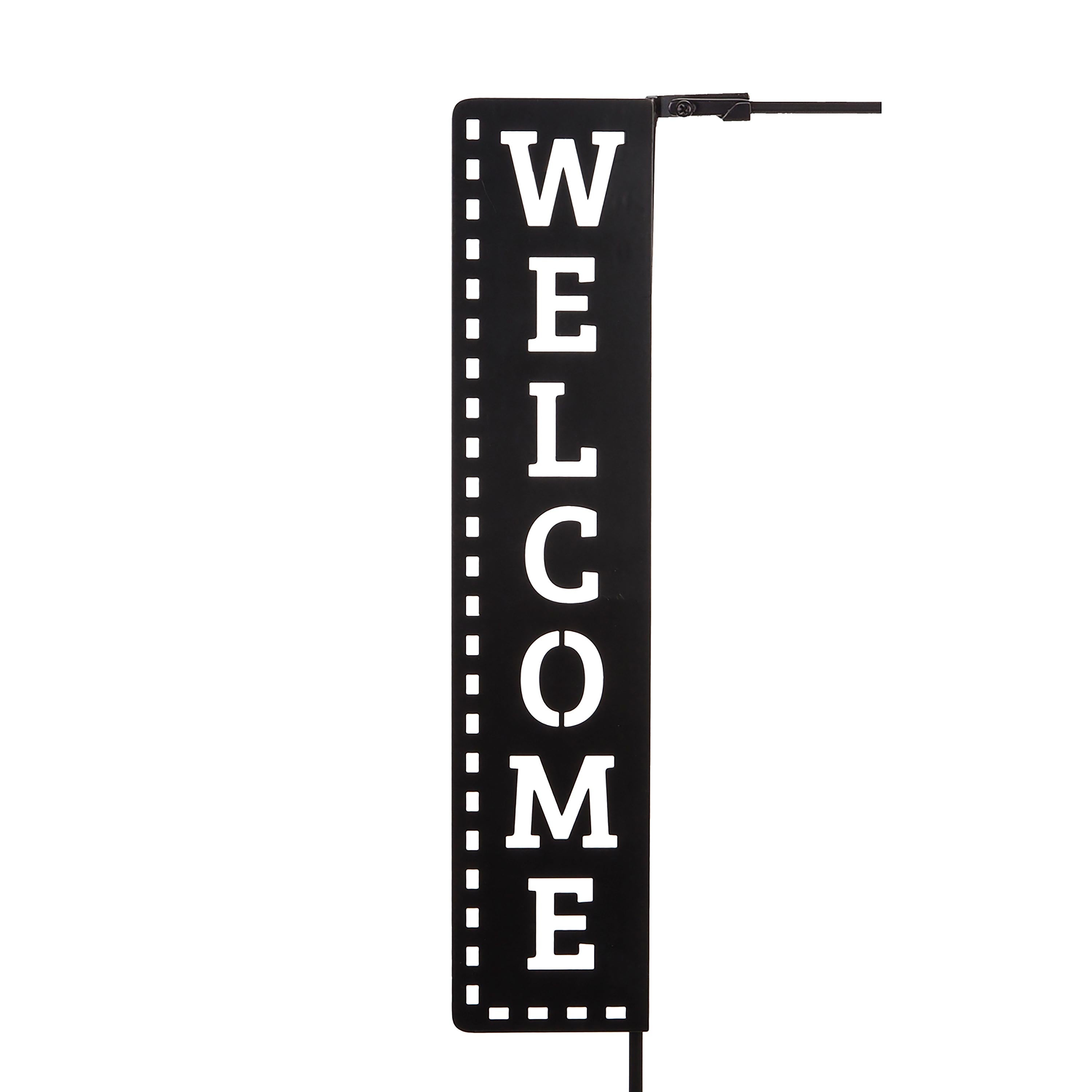 Welcome Laser Cut Garden Flag Stand