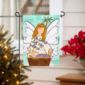 Oh Come Let Us Adore Him Applique Garden Flag