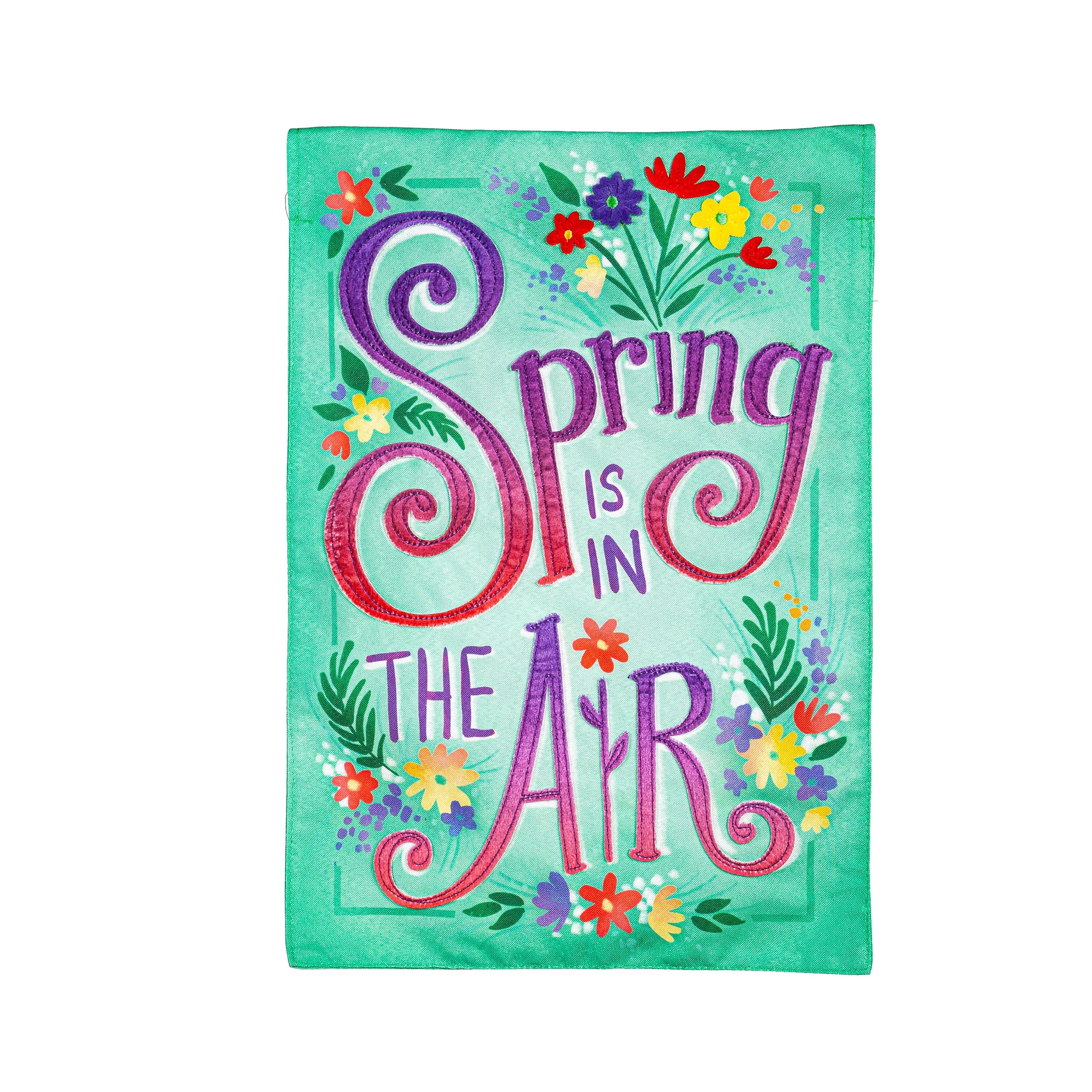 Spring is in the Air Linen Garden Flag
