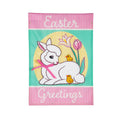Easter Greeting Linen Garden Flag