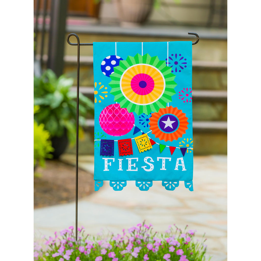 Fiesta Garden Applique Flag