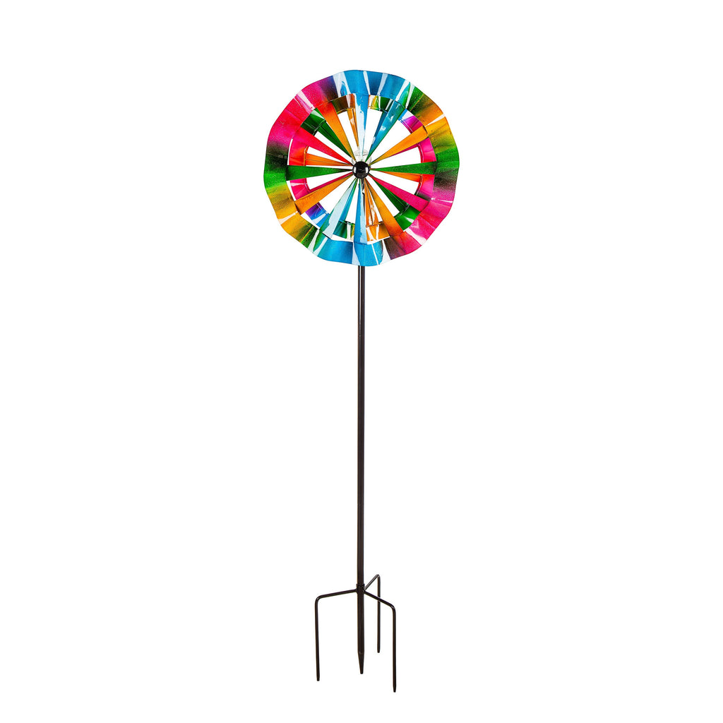 78"H Solar Wind Spinner, Carnival