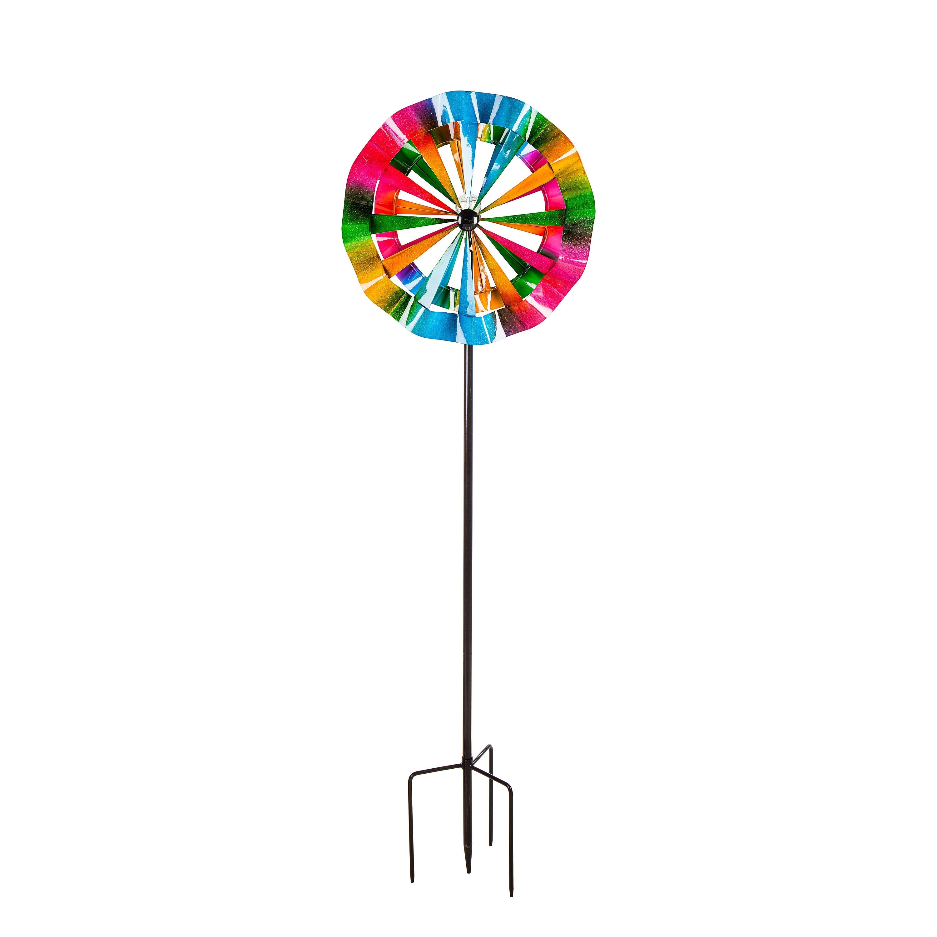 78"H Solar Wind Spinner, Carnival