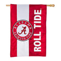 Double-Sided Embellished NCAA College Team Pride Applique House Flag, Univ of Alabama