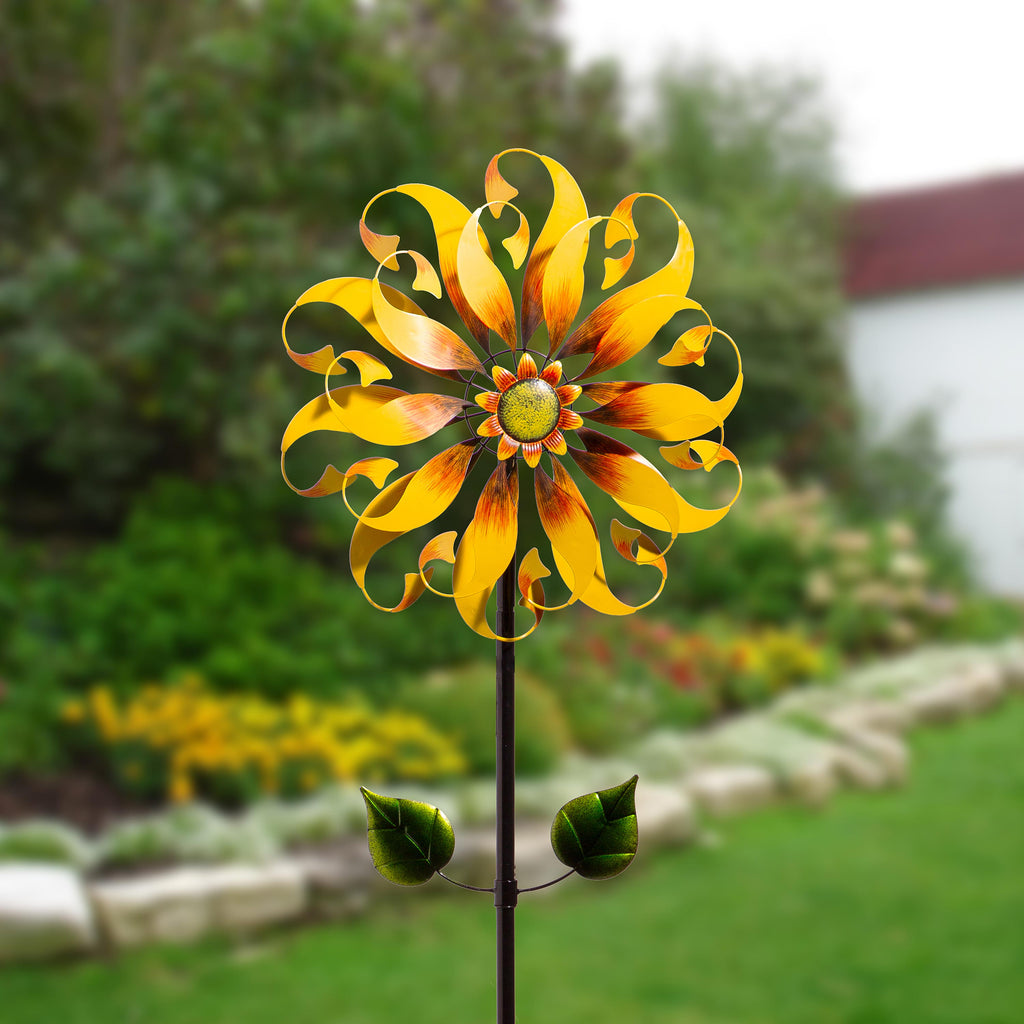 Hillside Pasture Wind Spinner, Sunflower Design, 75"H