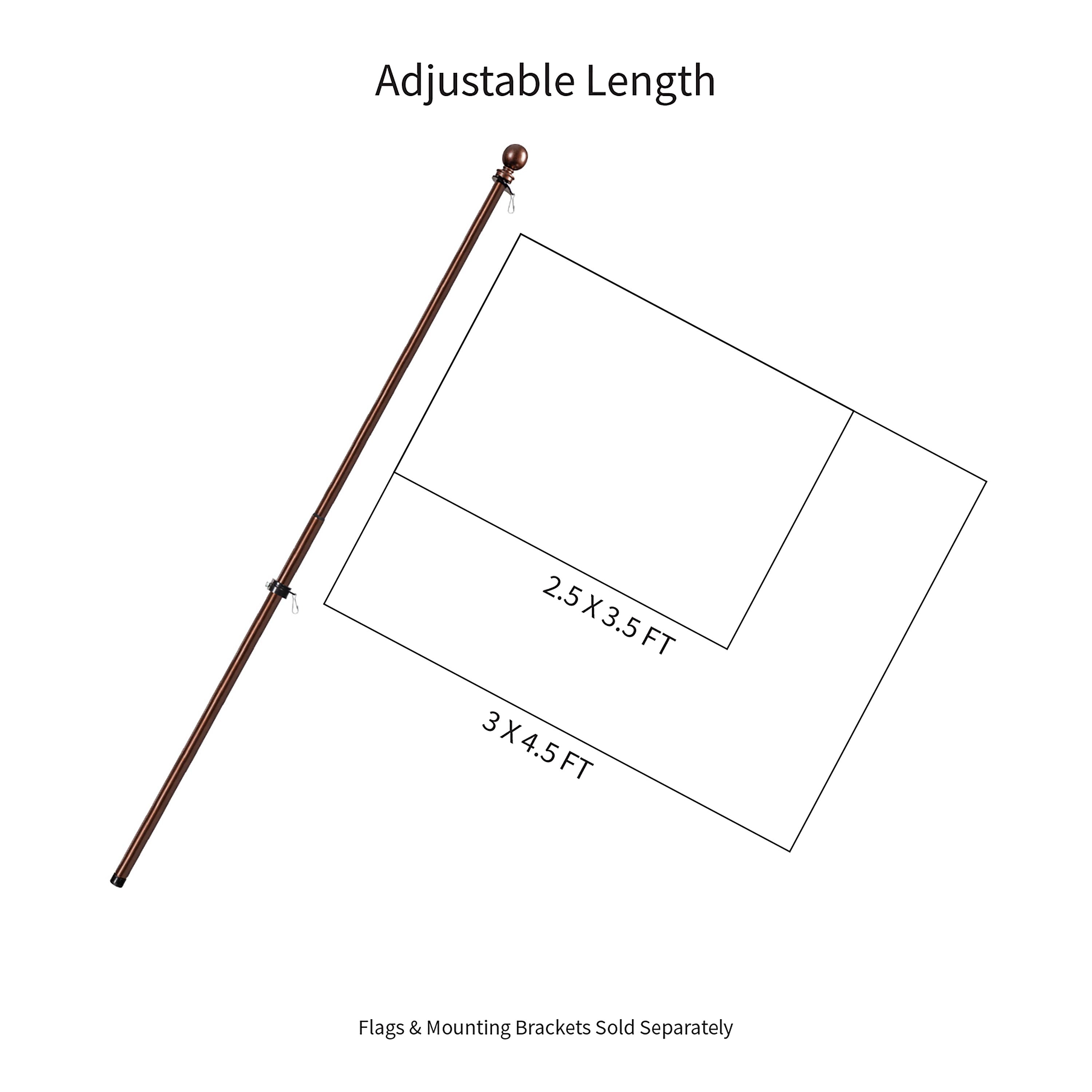 Extendable Metal House Flag Pole