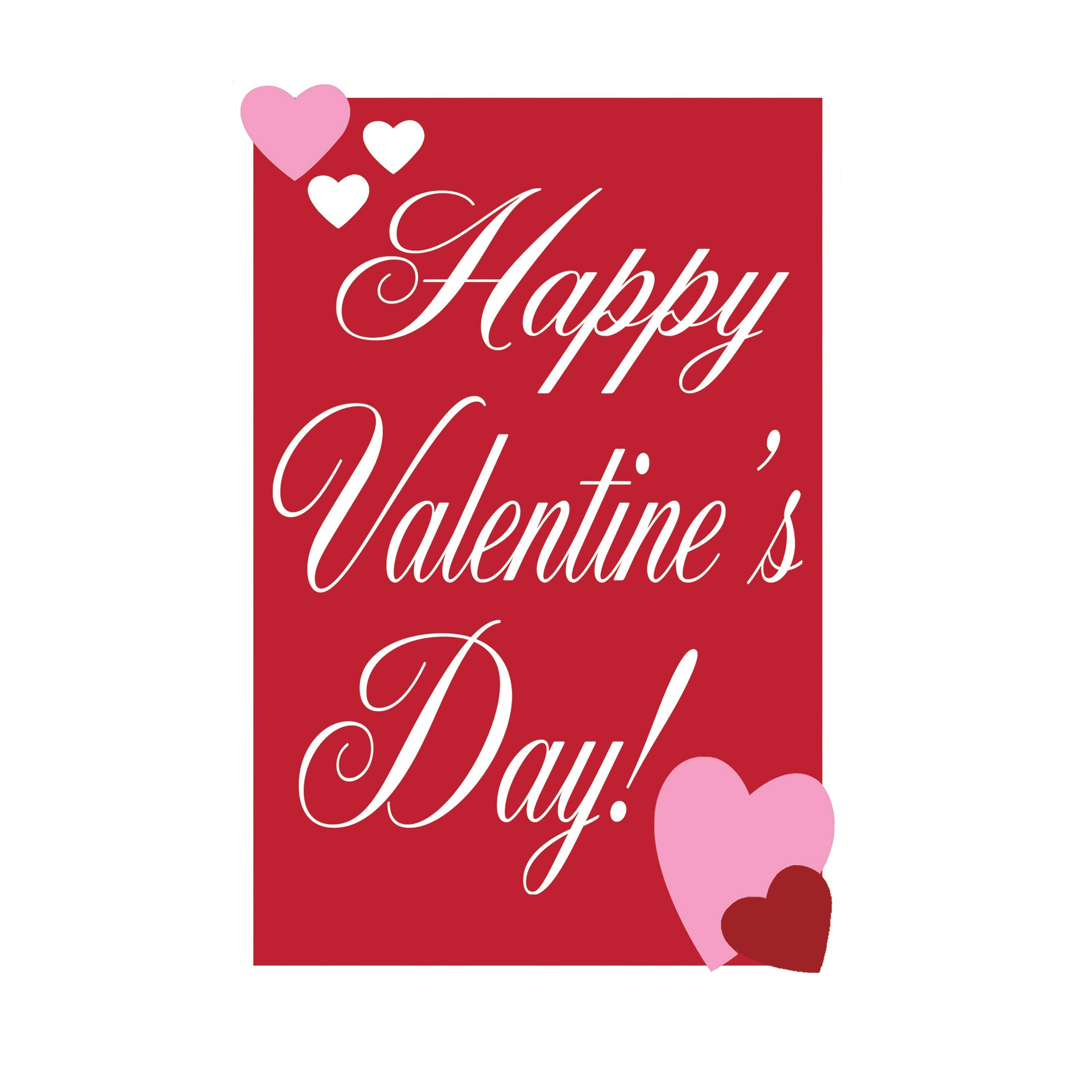 Happy Valentine's Day Applique Garden Flag