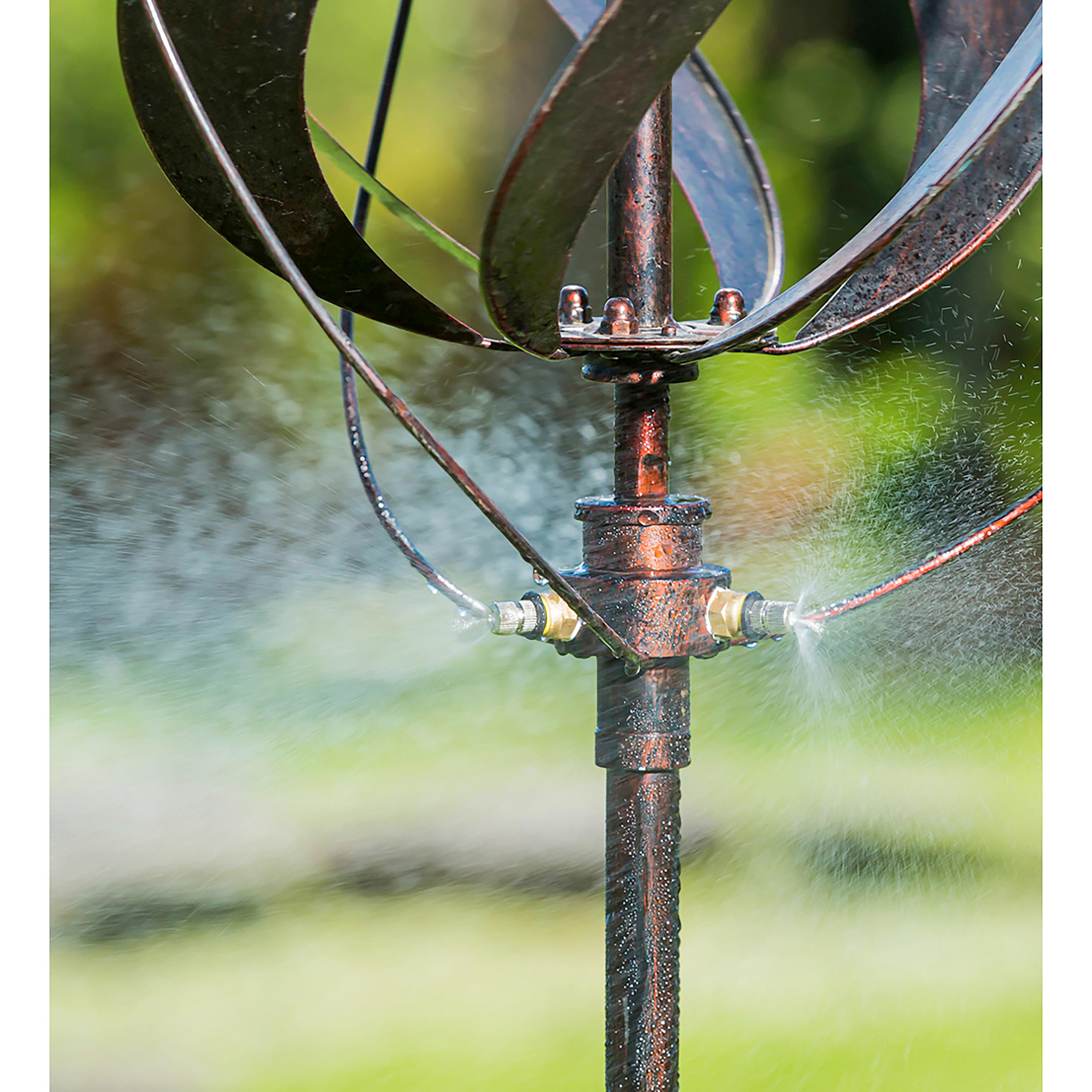 85.5"H Misting Wind Spinner, Copper Sphere
