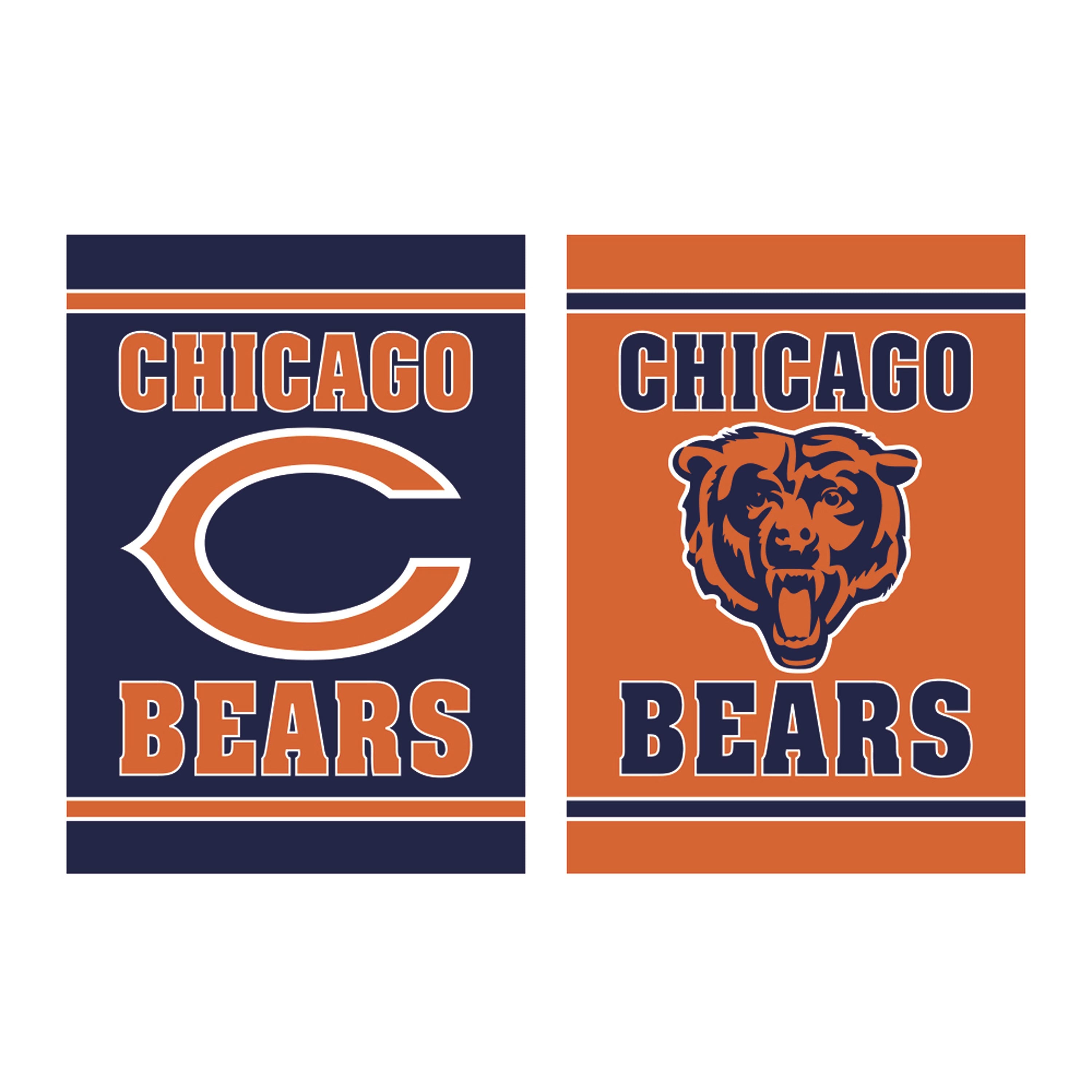 Embossed Suede Flag, House Size, Chicago Bears