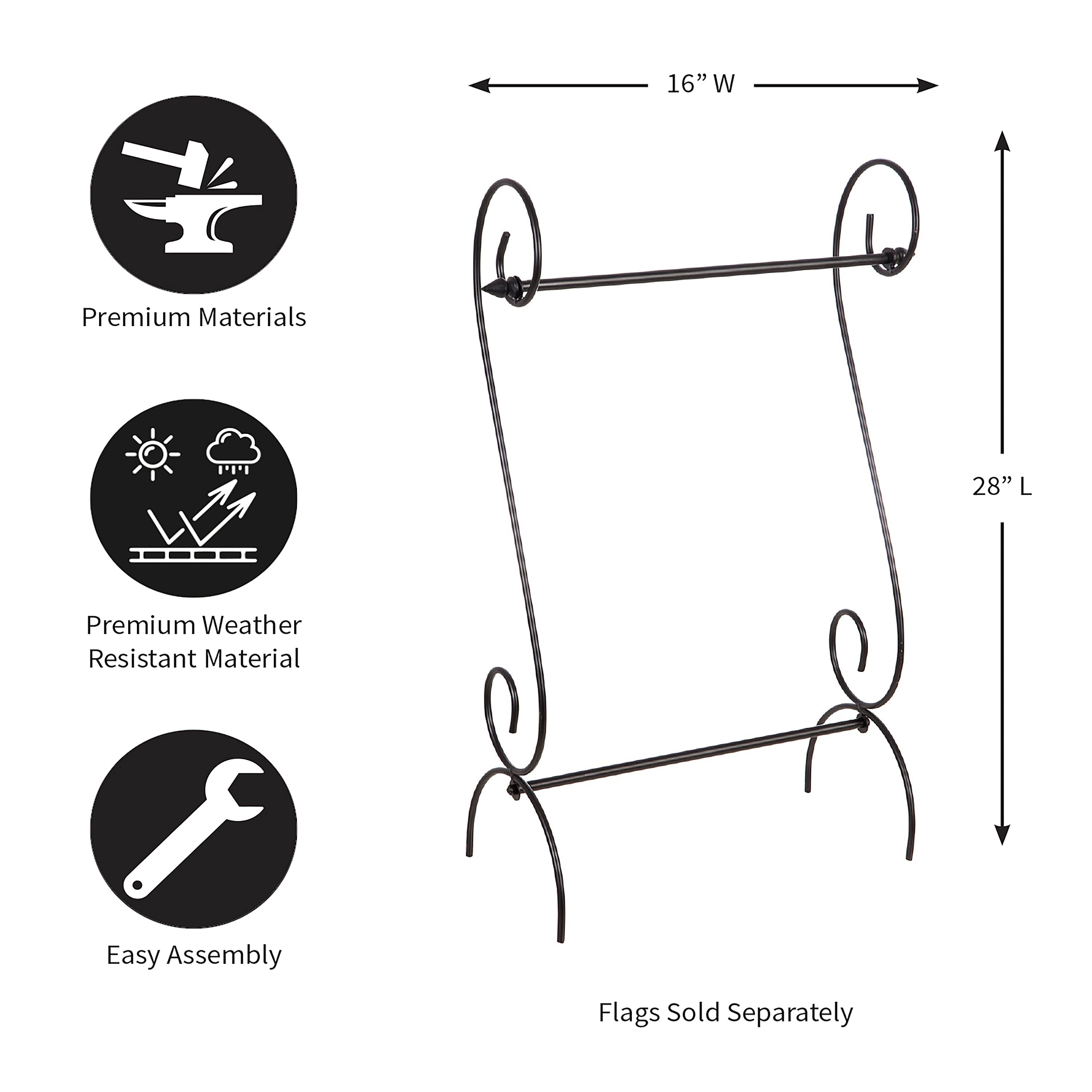 Scroll Garden Flag Stand