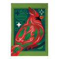 Decorated Cardinal Burlap House Flag
