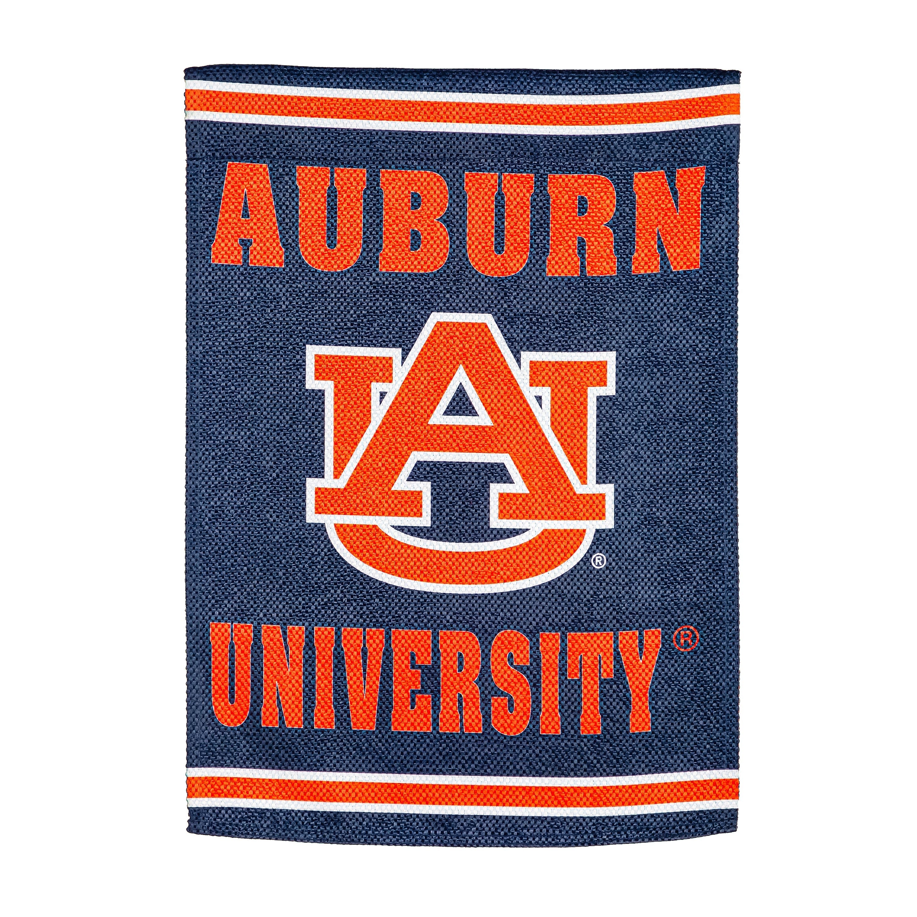 Embossed Suede Flag, House Size, Auburn University