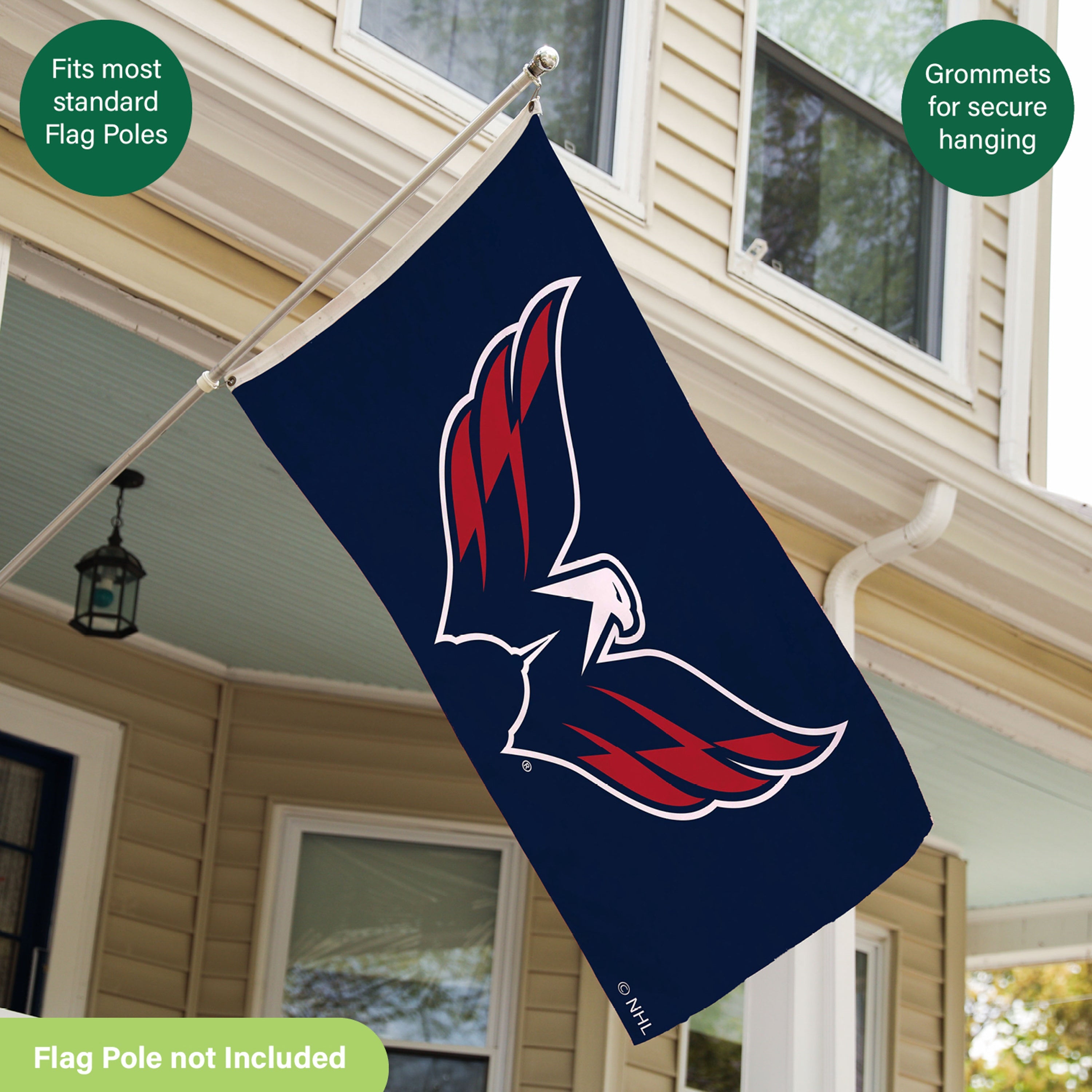 3'x5' Single Sided Flag w/ 2 Grommets, Washington Capitals