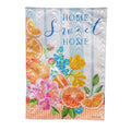 Home Sweet Home Citrus Moire Garden Flag