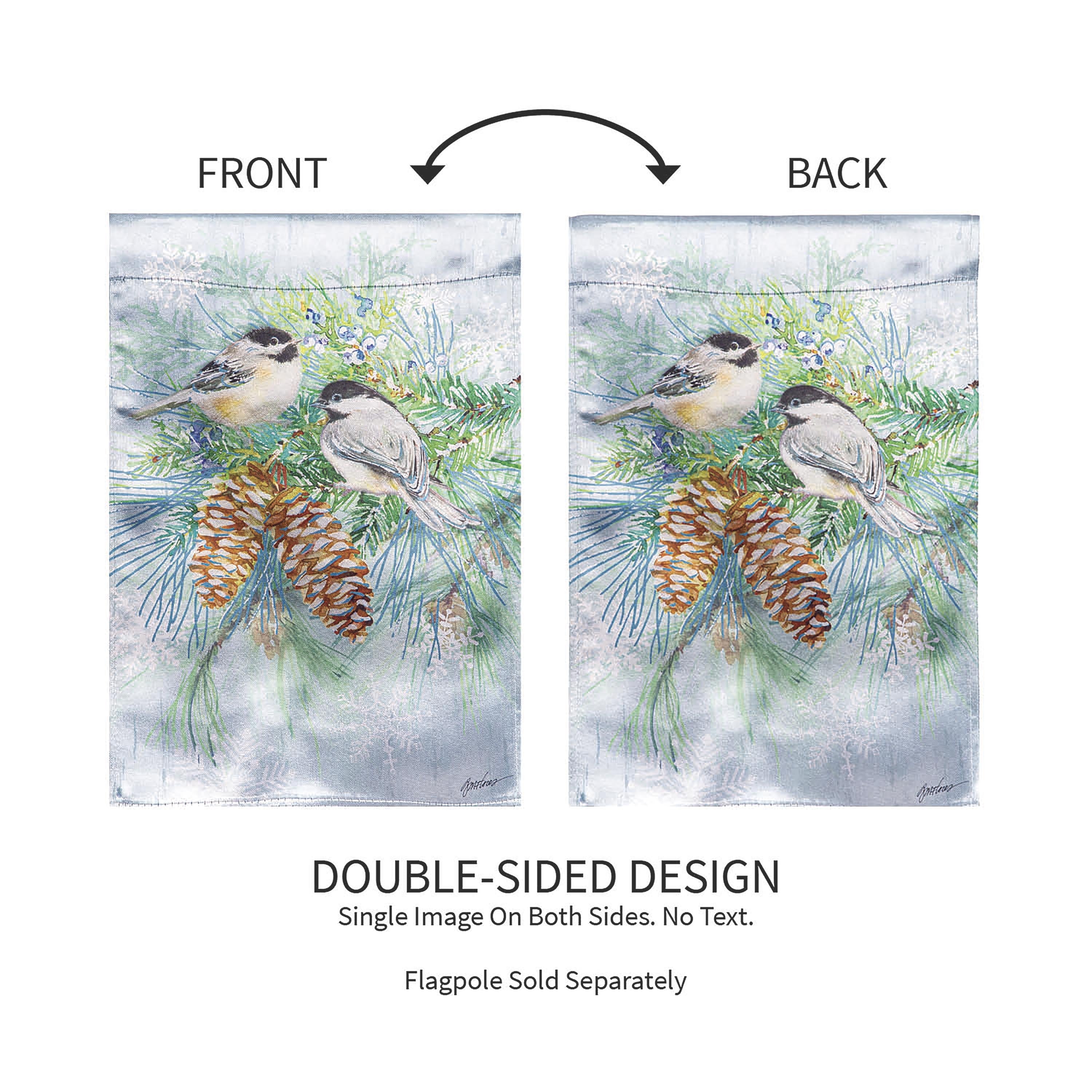 Winter Frost Lustre Garden Flag