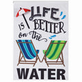 Life is Better on the Water Suede House Flag