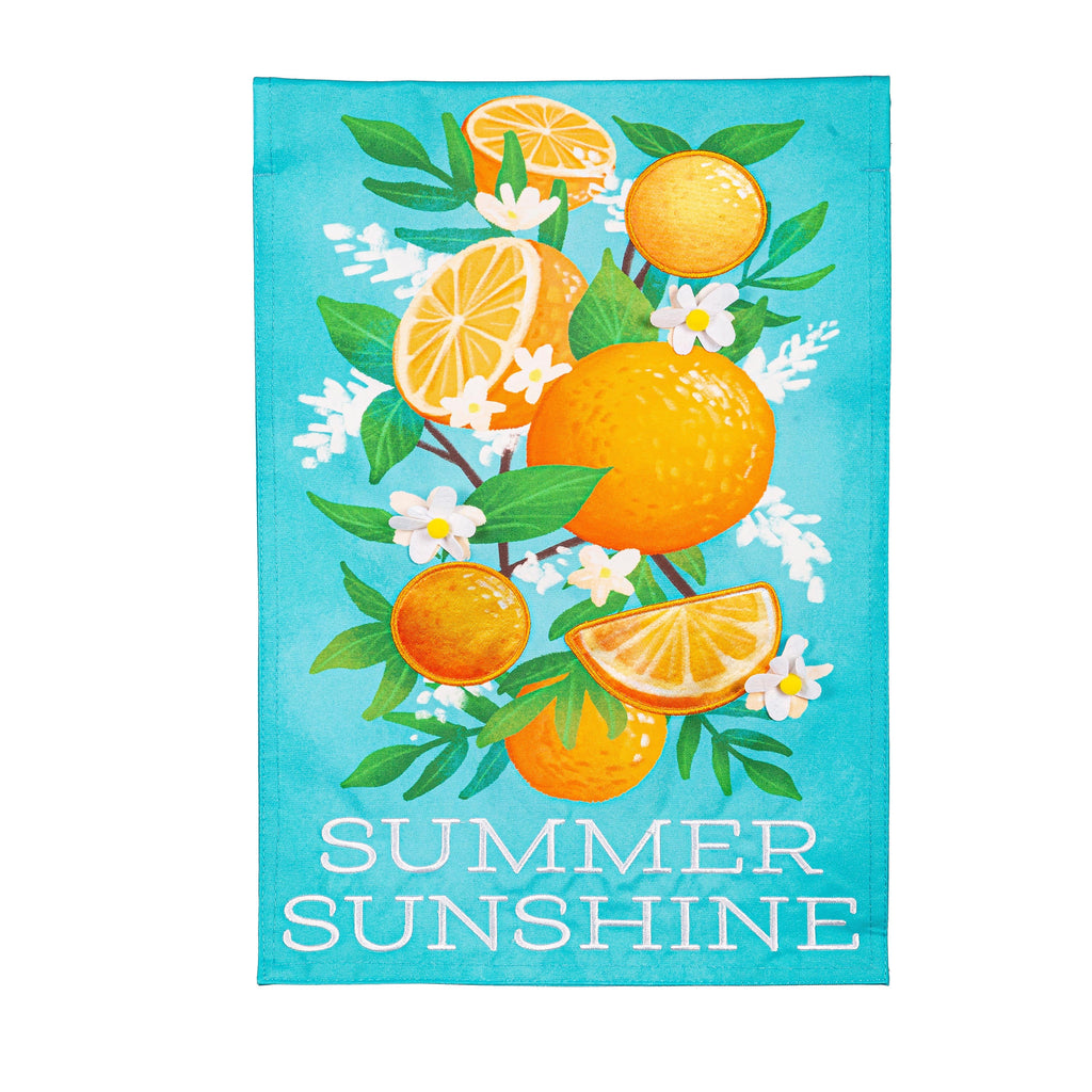 Summer Sunshine Linen Garden Flag
