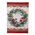 Woodland Wreath Burlap Garden Flag