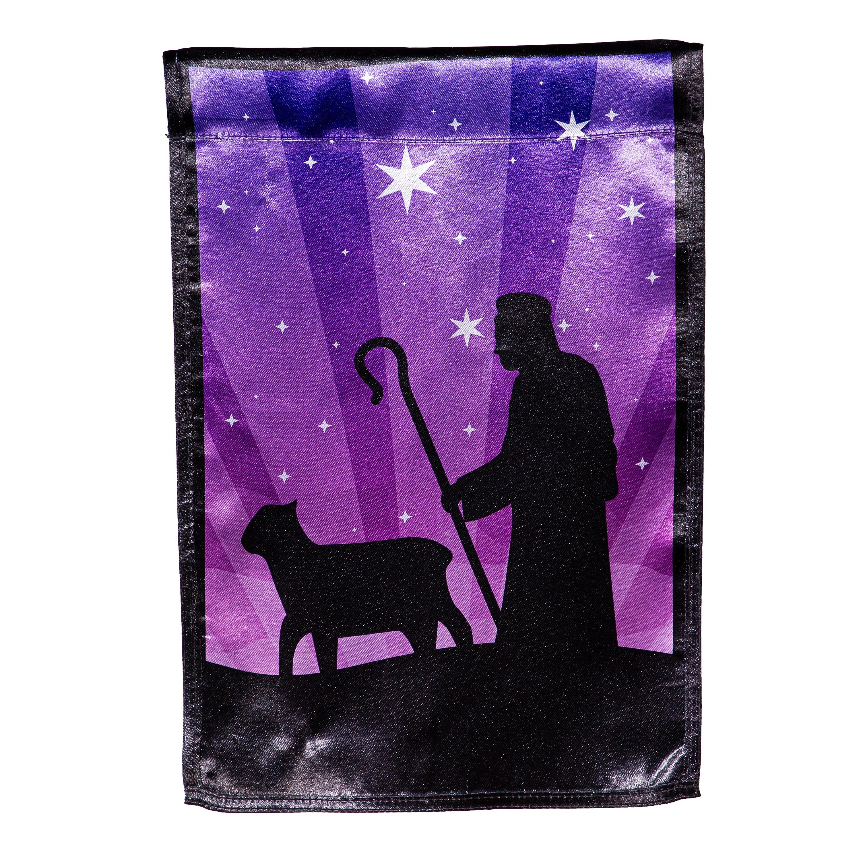 Nativity Reversible Lustre Garden Flag