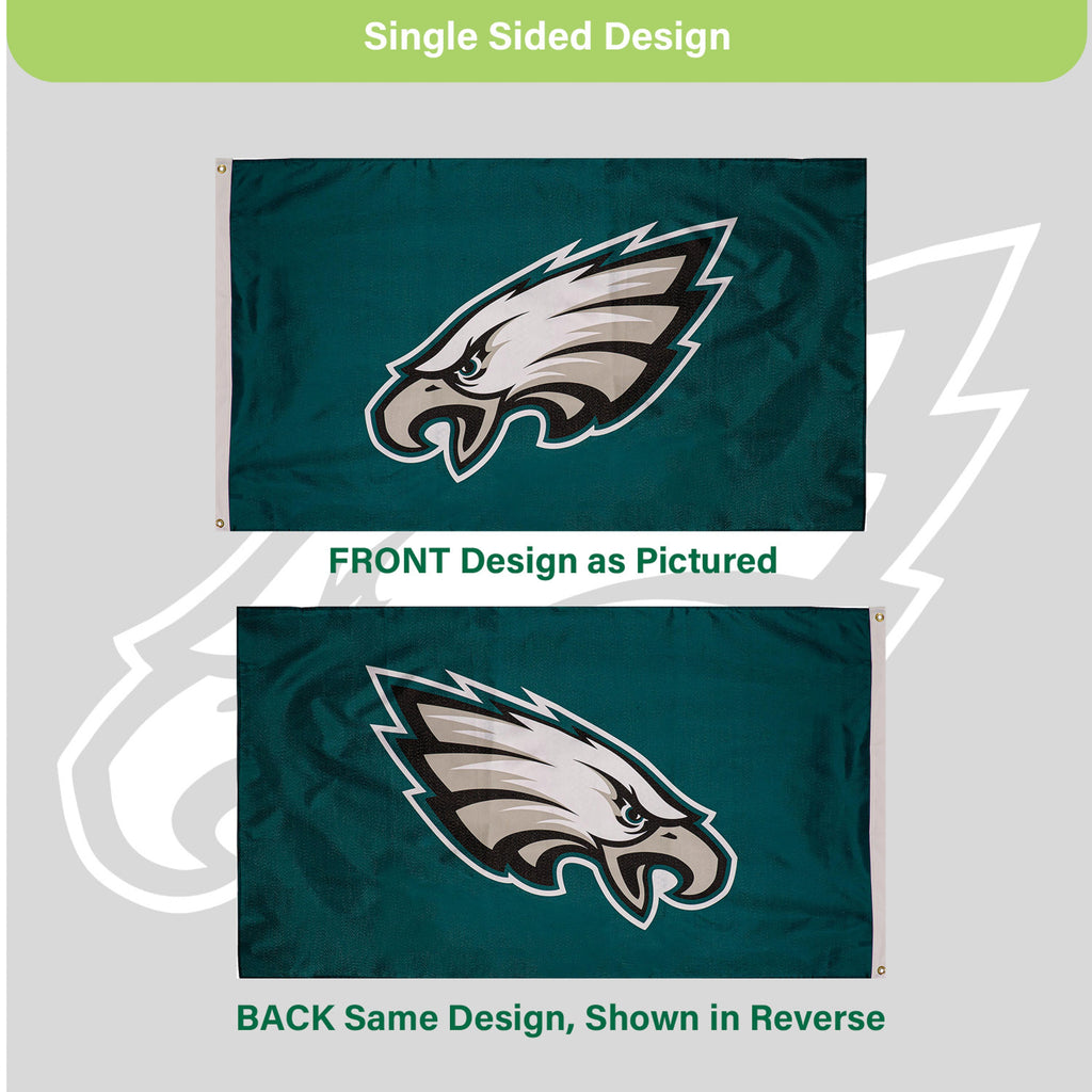 Philadelphia Eagles Single Sided Estate Flag with 2 Grommets, 3'x5'
