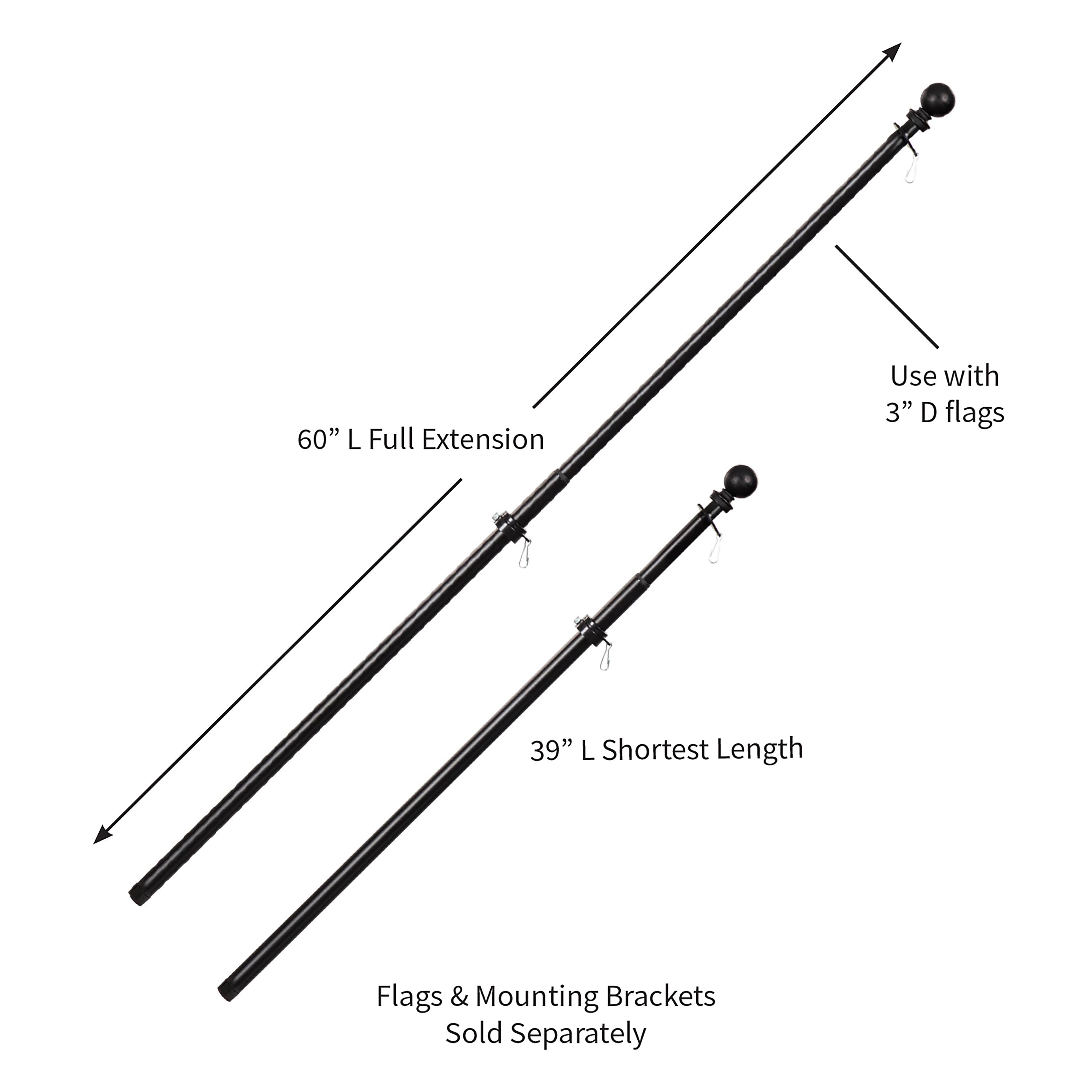 Extendable Metal House Flag Pole