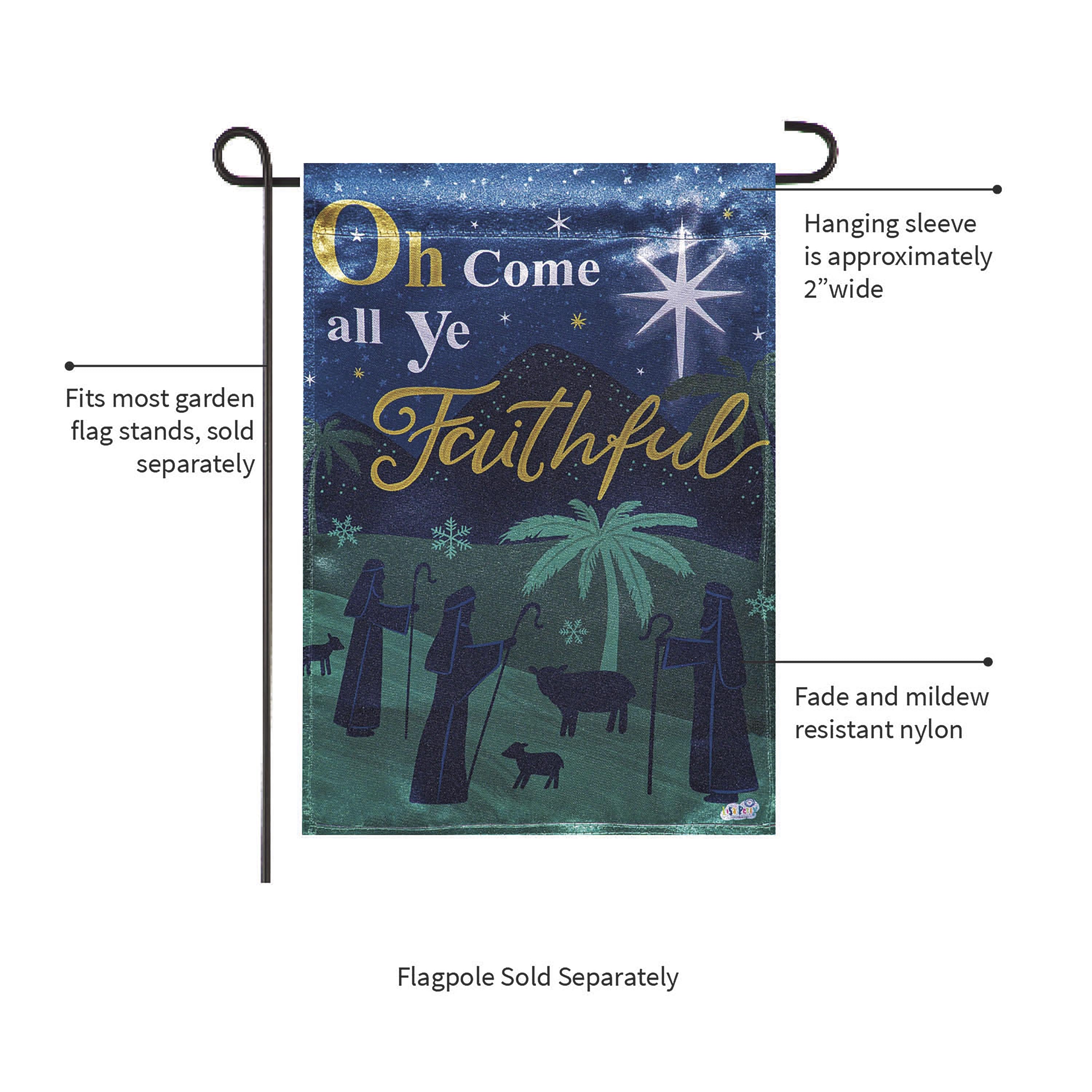 Newborn King Reversible Lustre Garden Flag