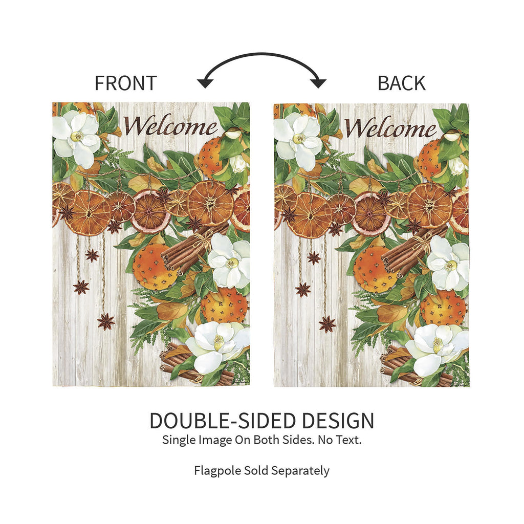 Welcome Fall Moire Garden Flag