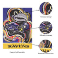 Baltimore Ravens Justin Patten Suede Garden Flag