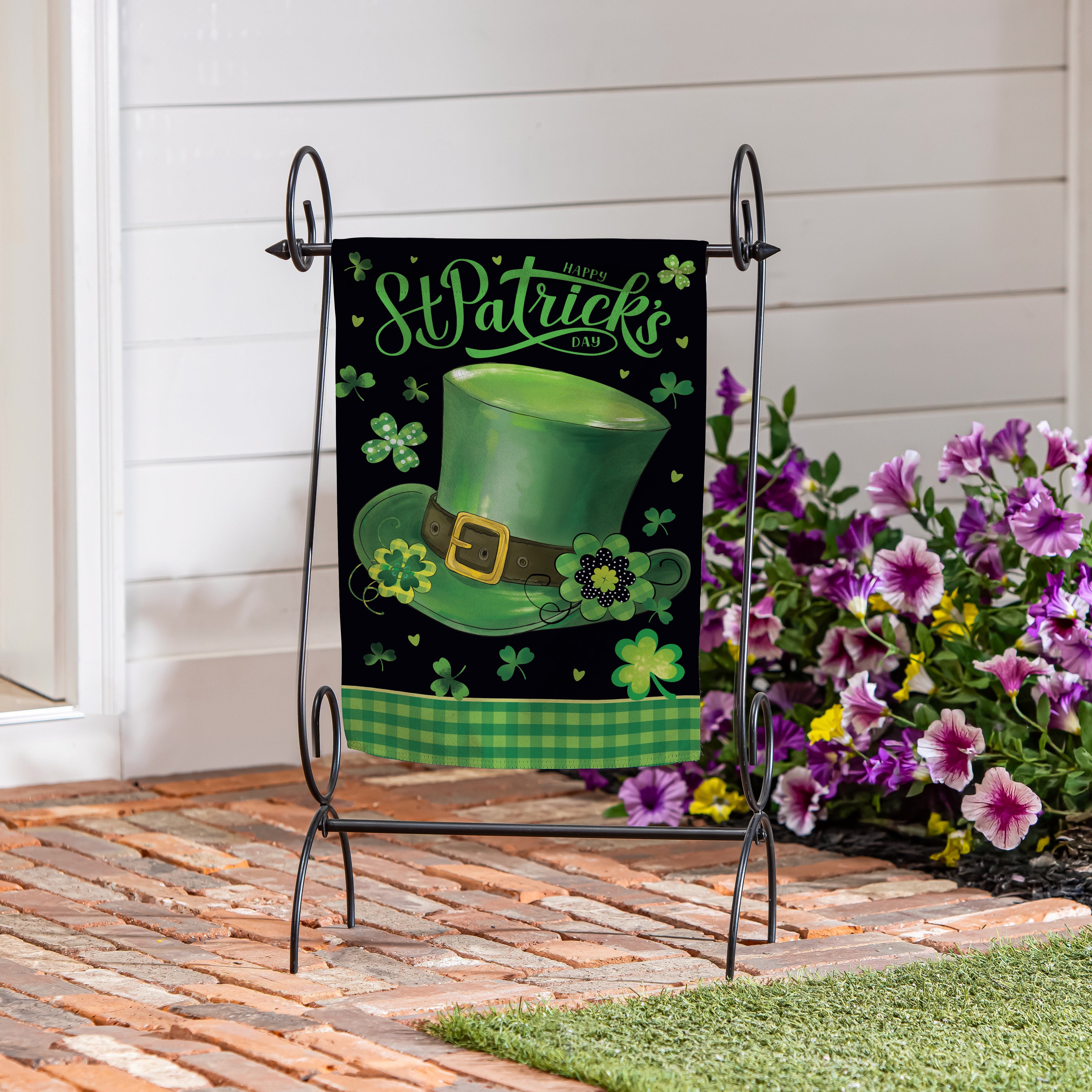St. Patrick's Day Hat Suede Garden Flag