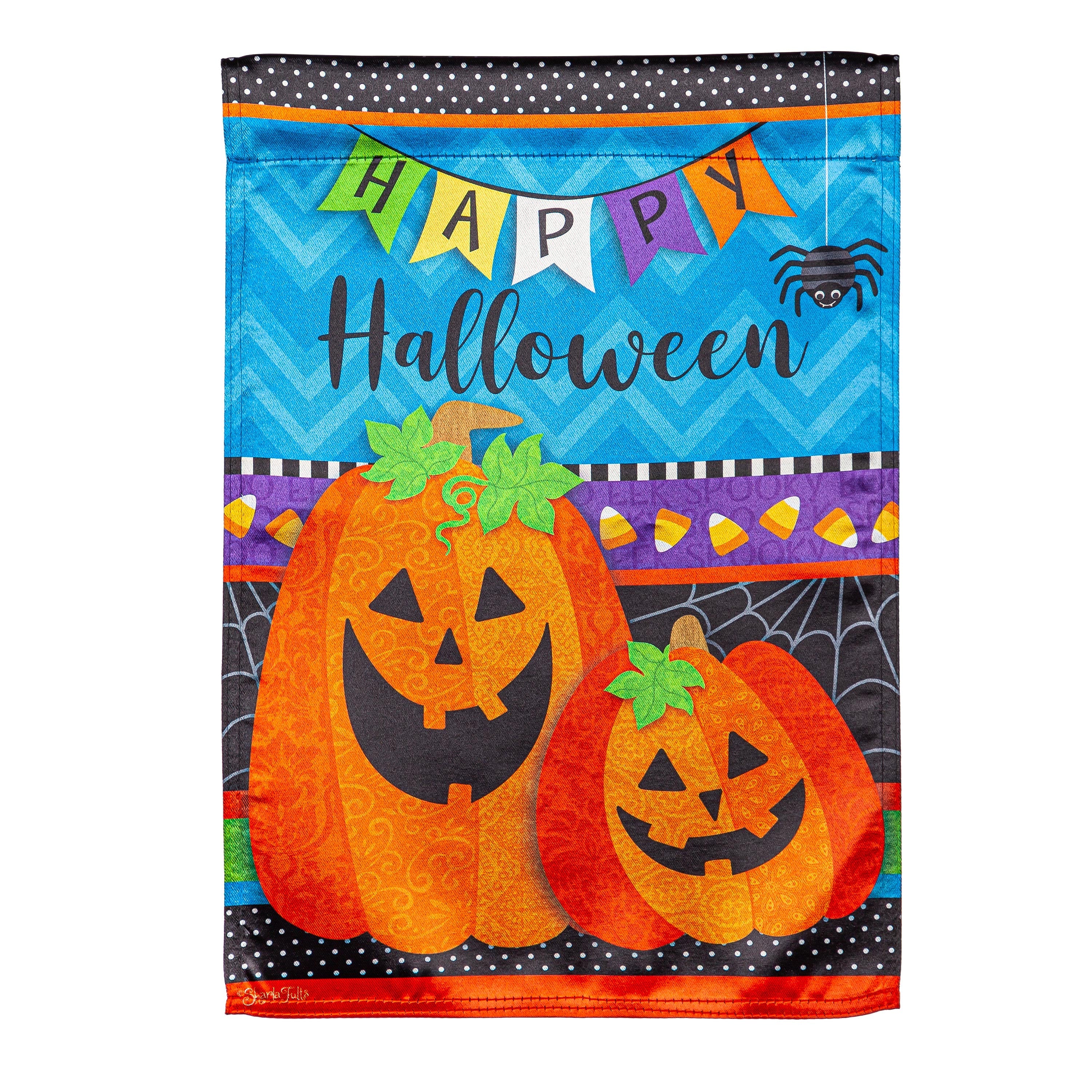 Halloween Greetings Garden Lustre Flag