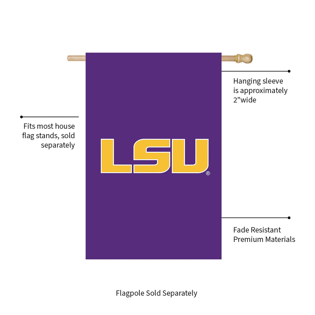 Louisiana State University Applique House Flag