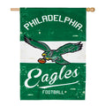 Double-Sided Vintage Graphic NFL Team Pride Linen House Flag, Philadelphia Eagles
