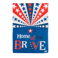 Home of the Brave Garden Suede Flag