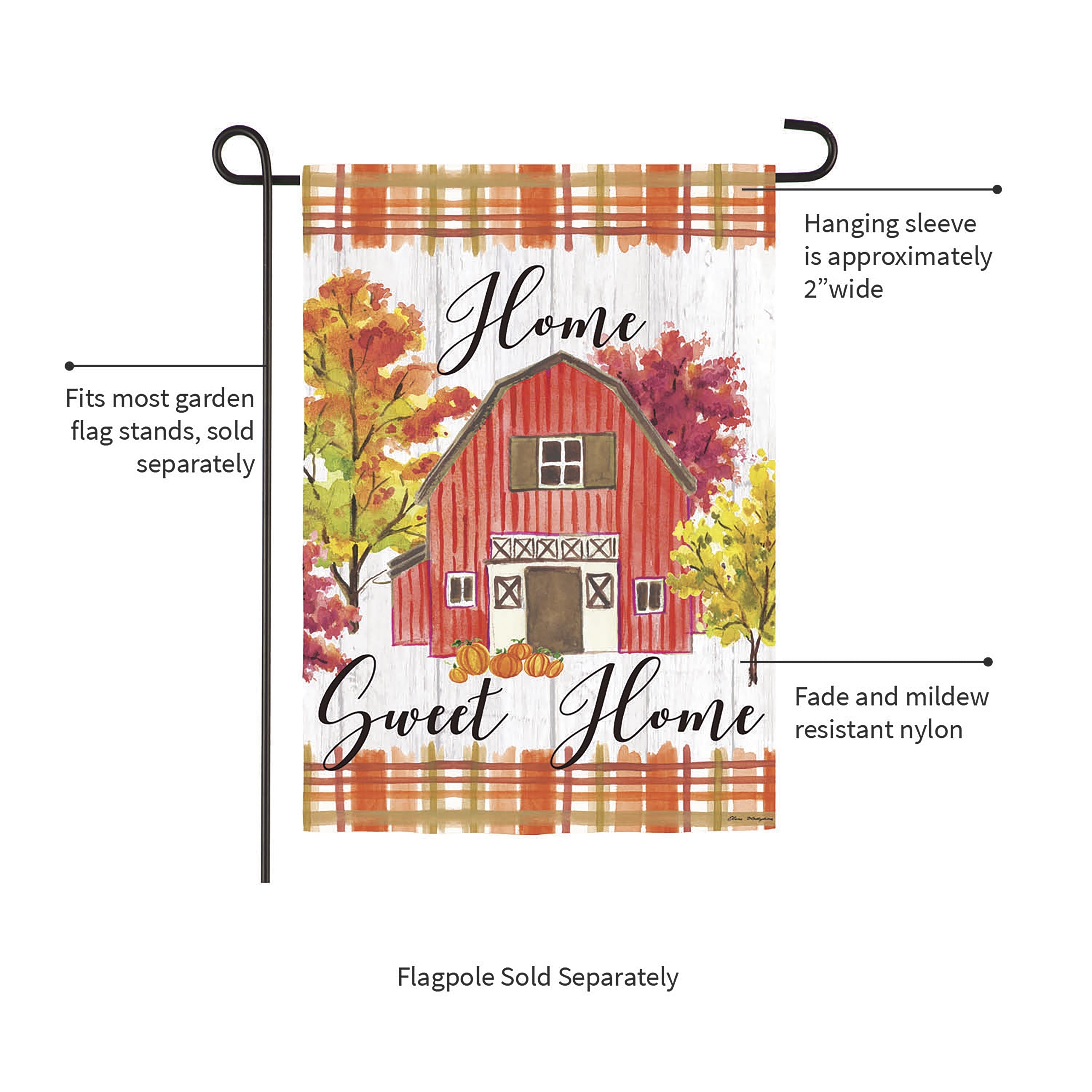 Home Sweet Home Moire Garden Flag